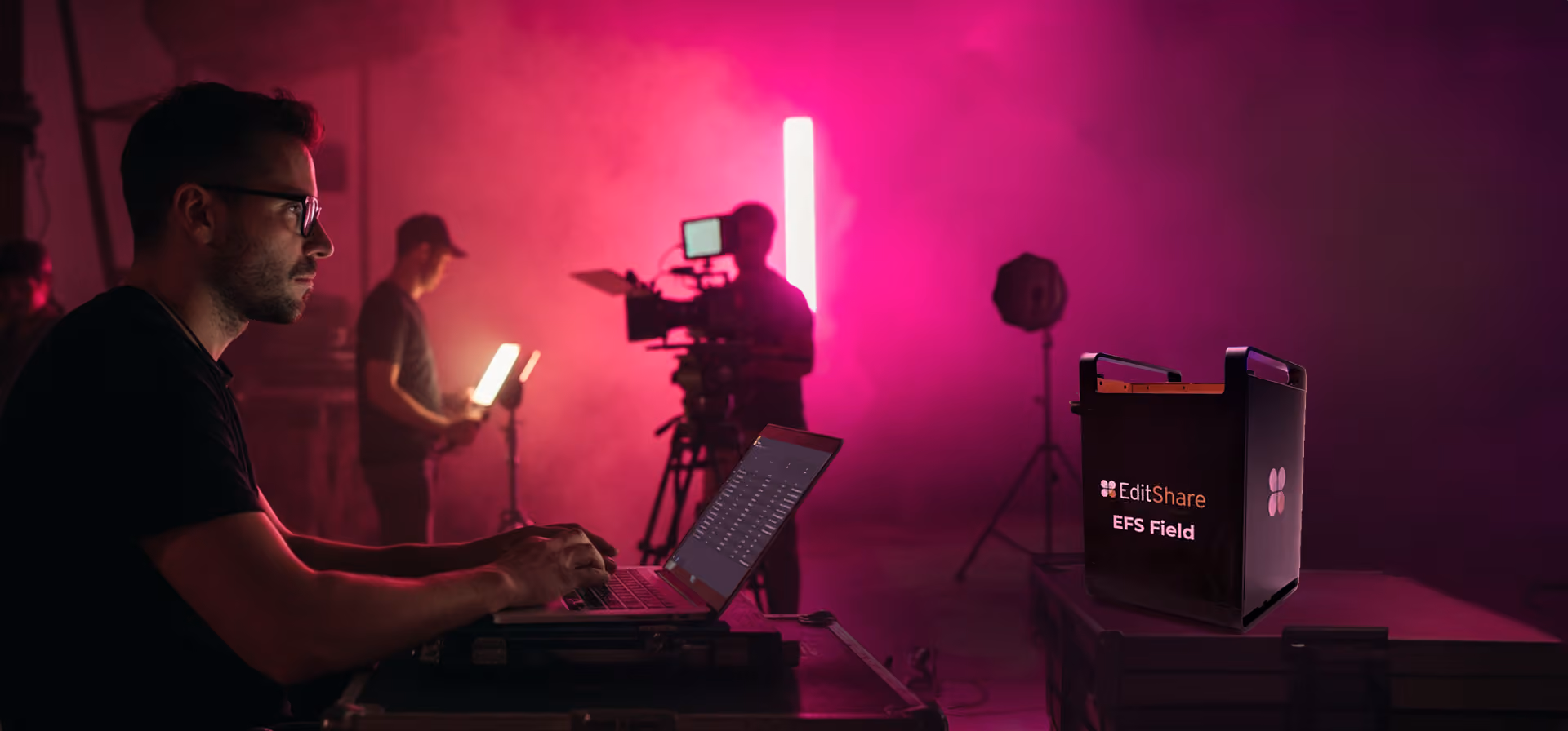 EditShare Ultimate EFS Field unit in use on location