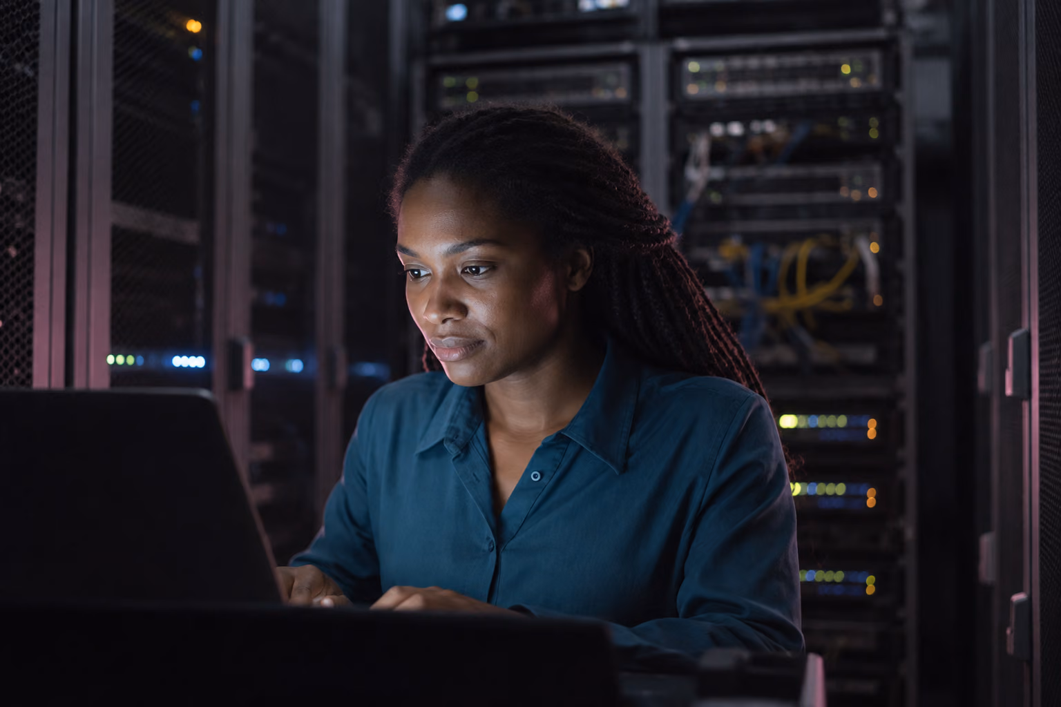 Media professional searching an indexed archive