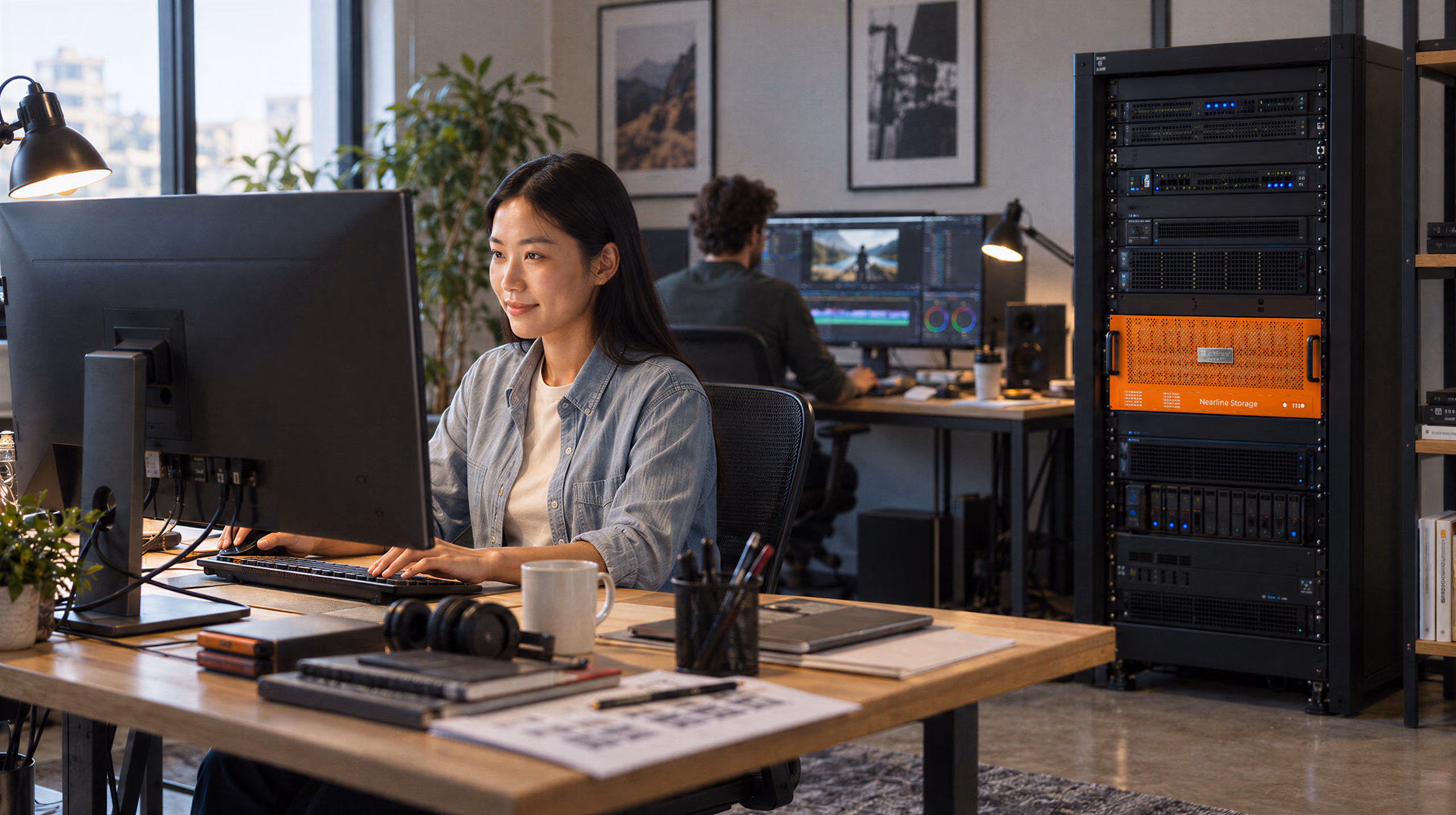 EditShare Ultimate EFS 60NL nearline storage in a media facility