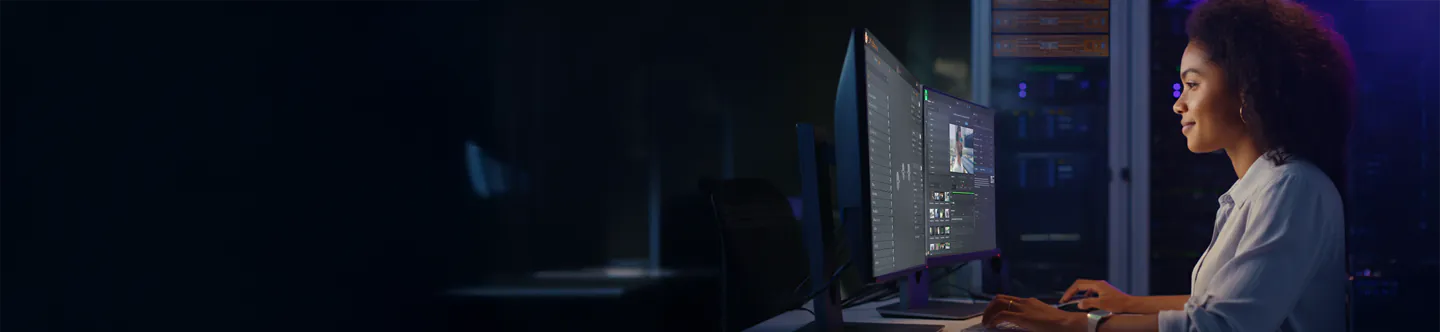 Editor working on EditShare Ultimate EFS Hybrid storage