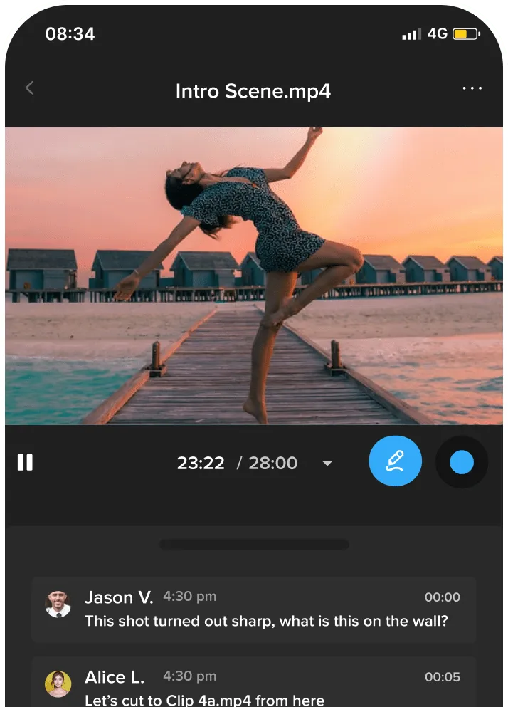 MediaSilo video review interface for collaborating from anywhere