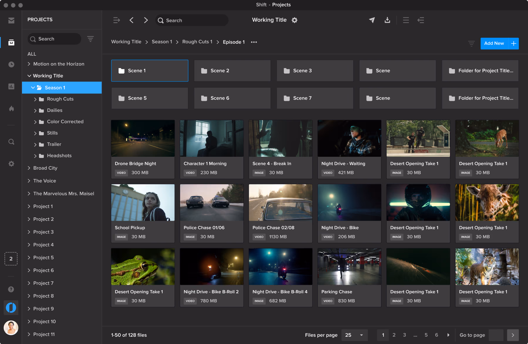 MediaSilo unified drives view